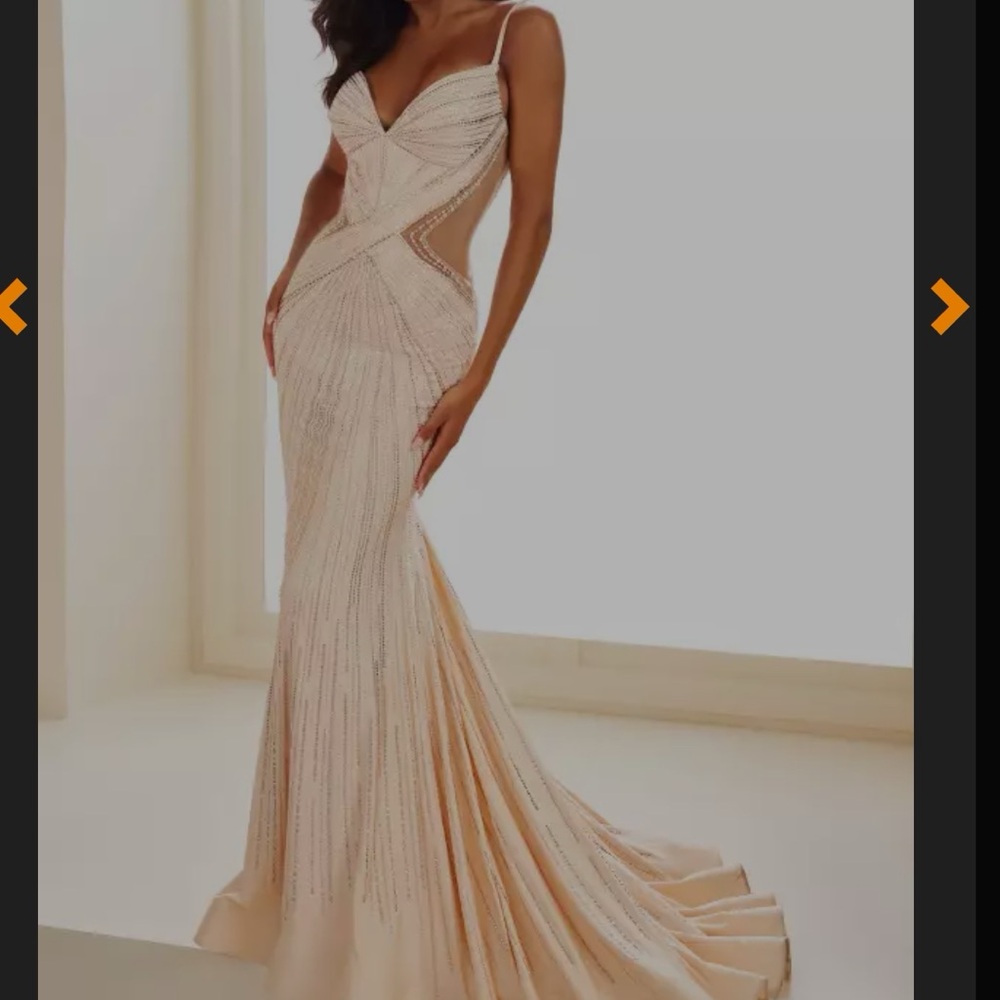 Elegant  Beaded Mermaid Evening Gow